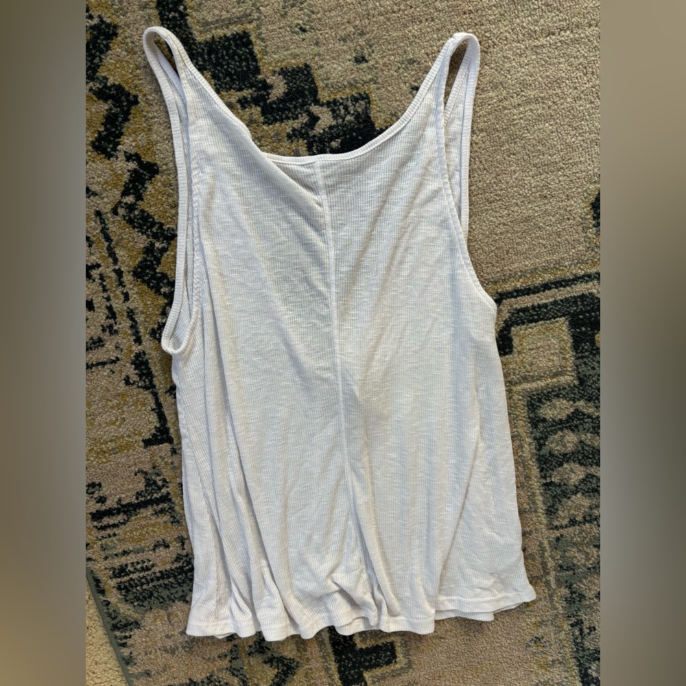 Free People tank top. Low back. White.